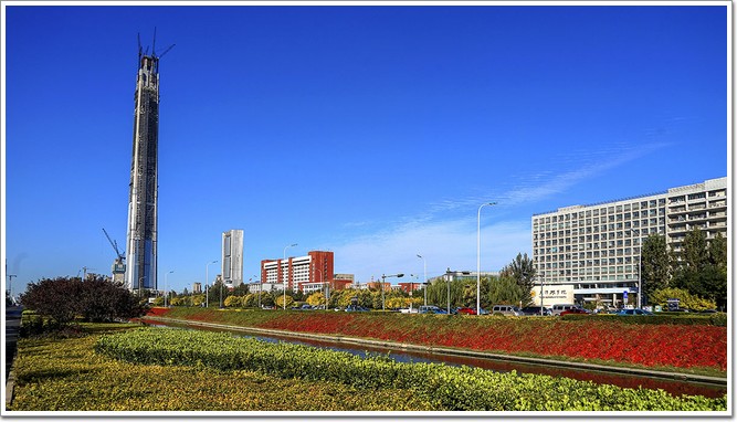 中國第一高樓——高銀金融117大廈遠(yuǎn)景圖