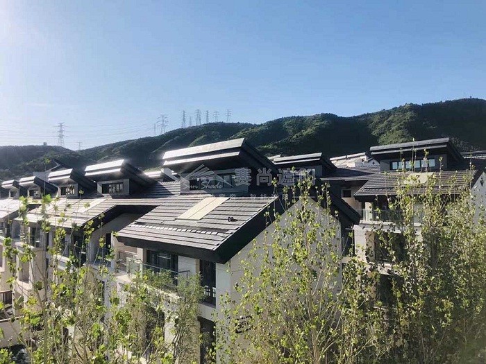 遠(yuǎn)洋天著機(jī)翼百葉頂部遮陽(yáng)工程實(shí)景照