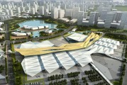 石家莊國(guó)際會(huì)展中心300mm電動(dòng)梭形百葉遮陽(yáng)工程